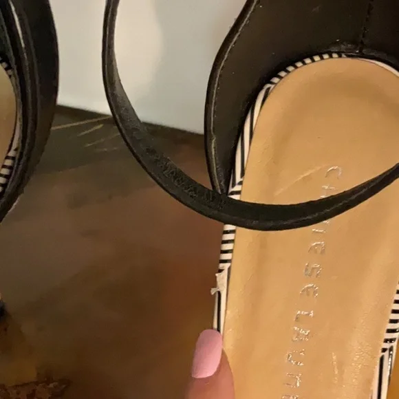 Chinese Laundry Aztec Pattern Stiletto Heel Sandals, Size 9M, Black/White/Multi - Picture 10 of 13